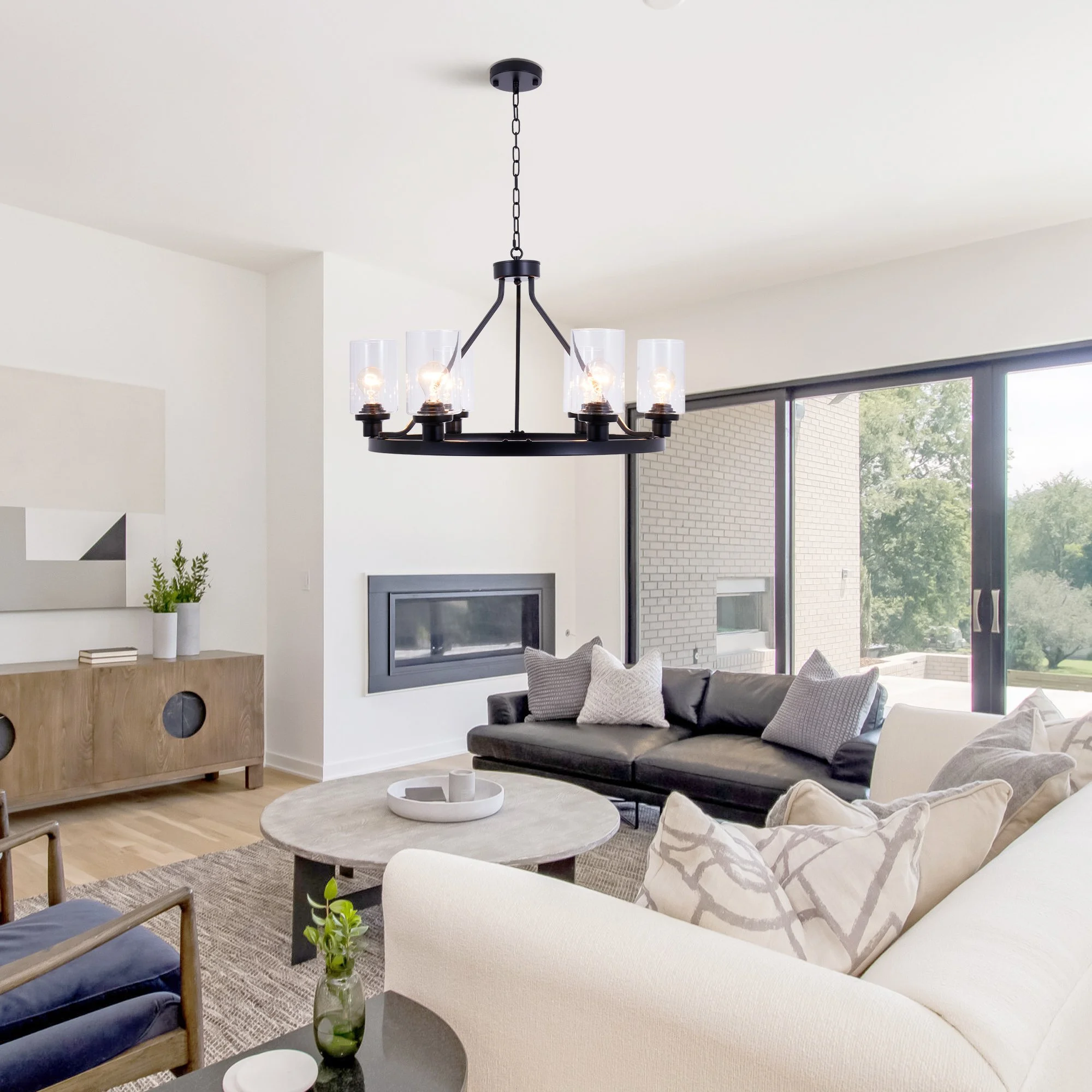 6-Head Black Iron Pendant Light DS-DY60 — EFperfect